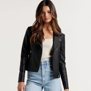 NWT Ever New Vegan Black Leather Jacket